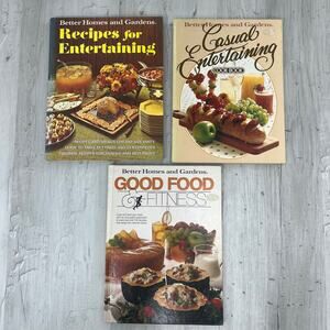 Better Homes & Gardens 3 Hardcover Vintage Cookbook Fitness Bundle 80s 70s